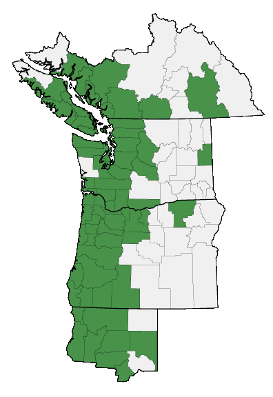 Map of where plant is found