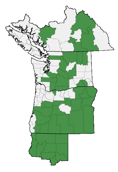 Map of where plant is found