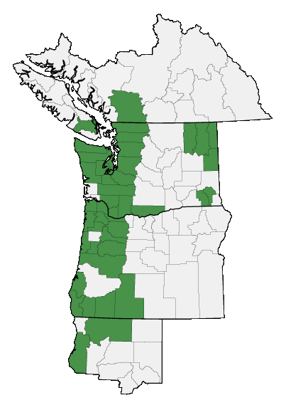 Map of where plant is found