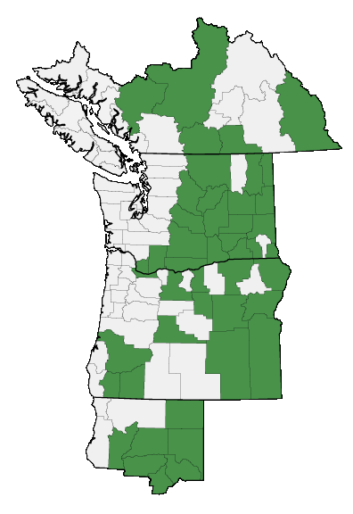 Map of where plant is found