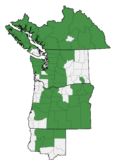 Map of where plant is found