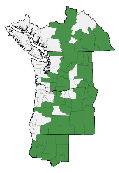 Map of where plant is found