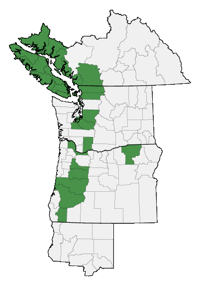 Map of where plant is found