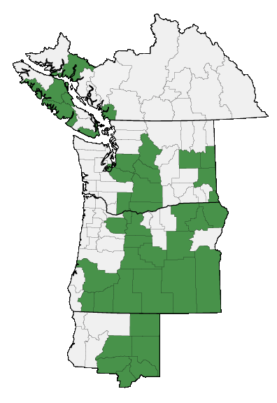 Map of where plant is found