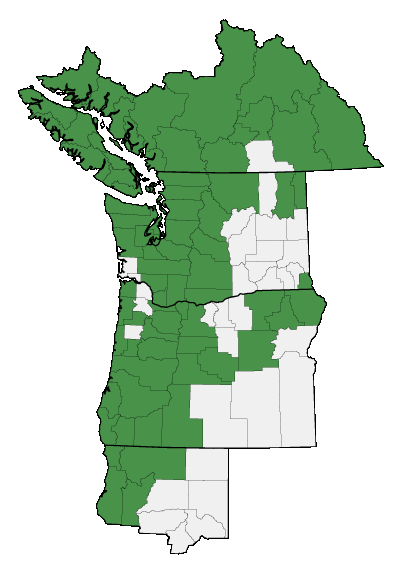 Map of where plant is found