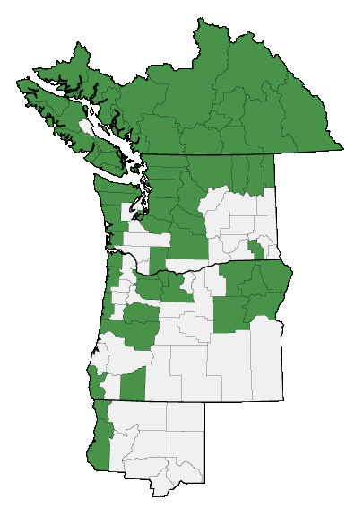 Map of where plant is found