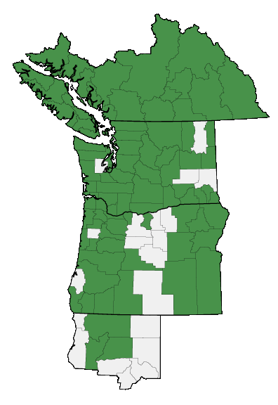 Map of where plant is found