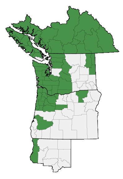 Map of where plant is found