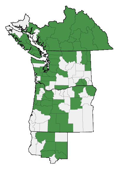 Map of where plant is found