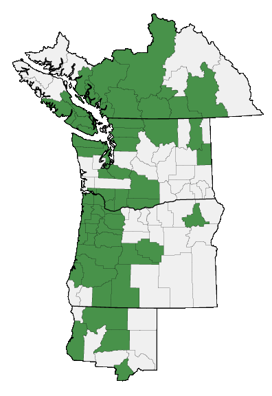 Map of where plant is found