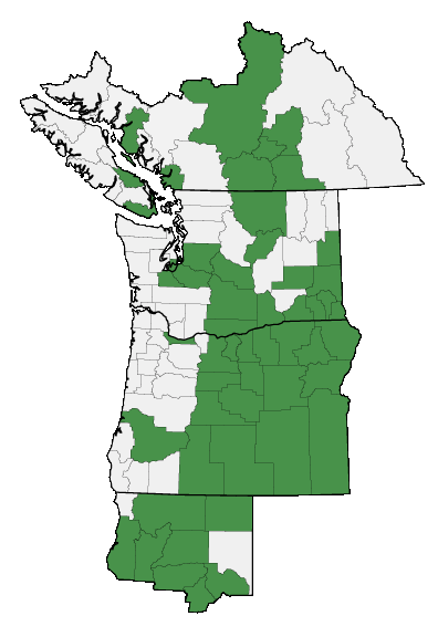 Map of where plant is found