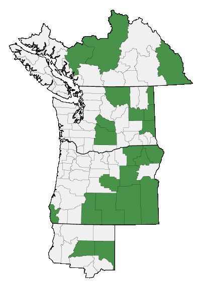 Map of where plant is found