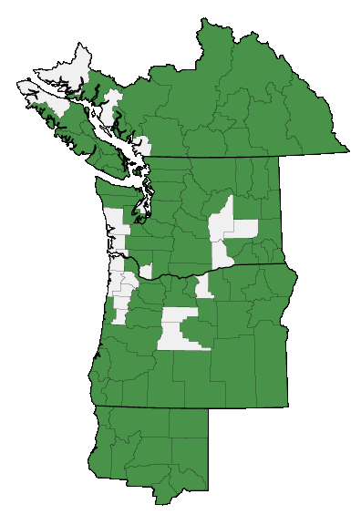 Map of where plant is found