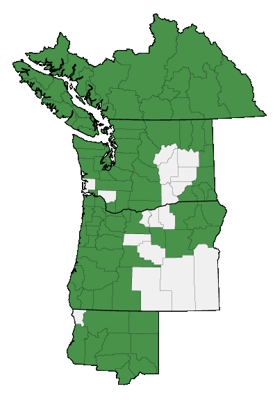 Map of where plant is found