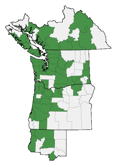 Map of where plant is found