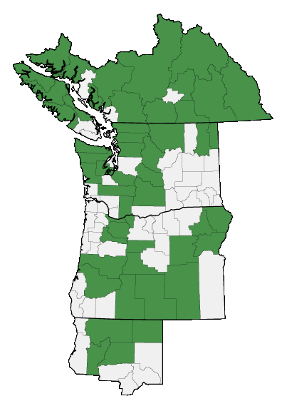 Map of where plant is found