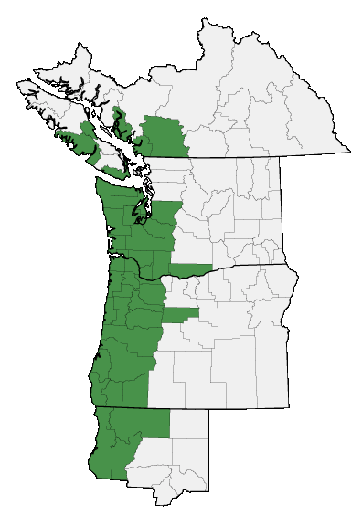 Map of where plant is found