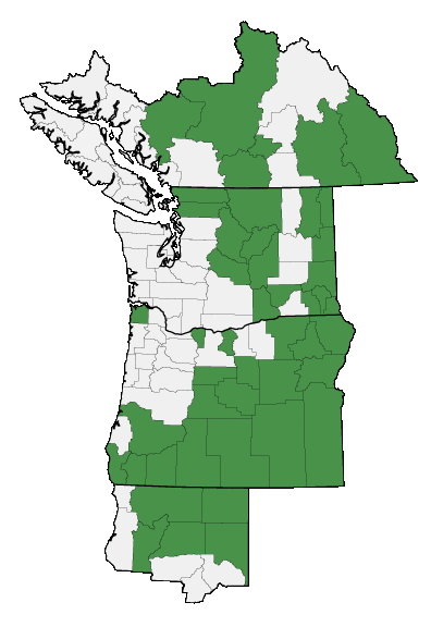 Map of where plant is found