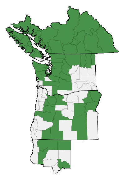 Map of where plant is found
