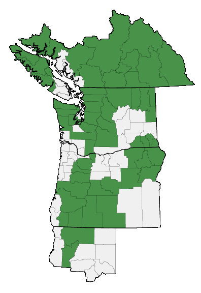 Map of where plant is found