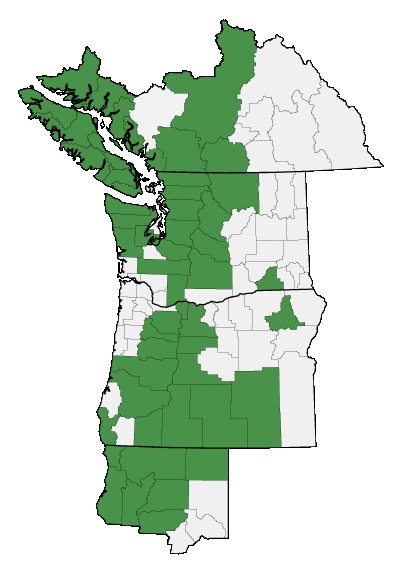 Map of where plant is found