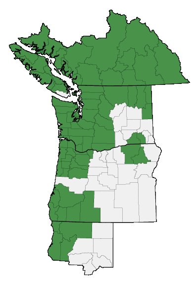 Map of where plant is found