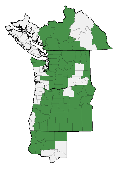 Map of where plant is found