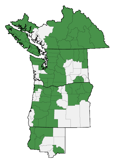 Map of where plant is found