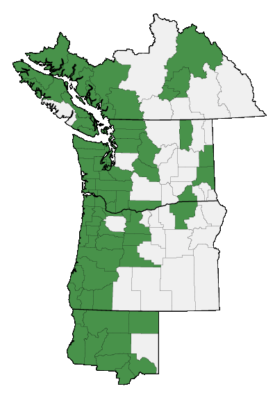 Map of where plant is found