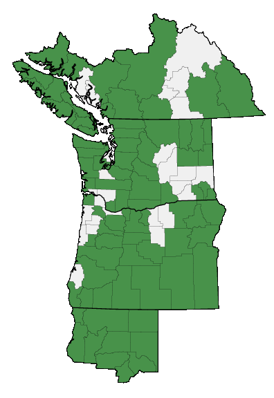 Map of where plant is found