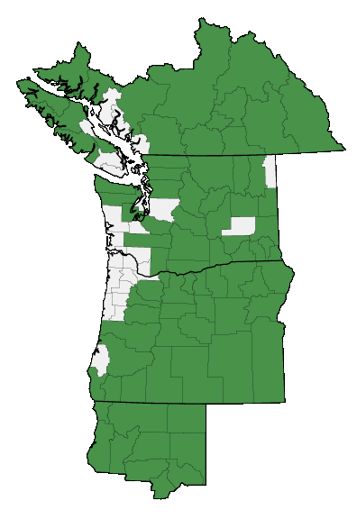 Map of where plant is found