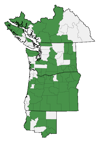 Map of where plant is found