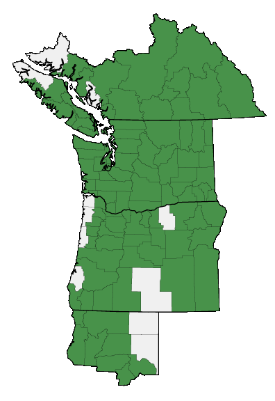 Map of where plant is found
