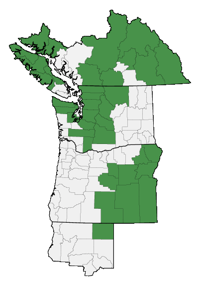Map of where plant is found