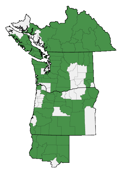 Map of where plant is found