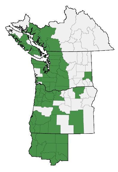 Map of where plant is found