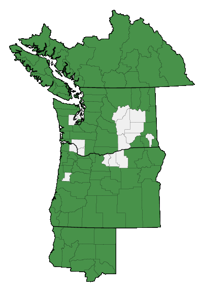 Map of where plant is found