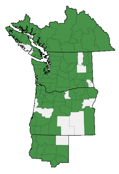 Map of where plant is found