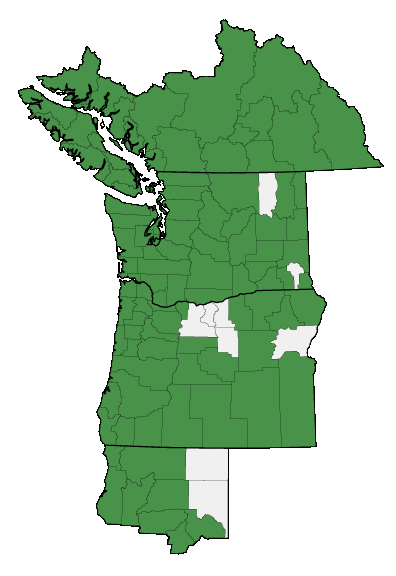 Map of where plant is found