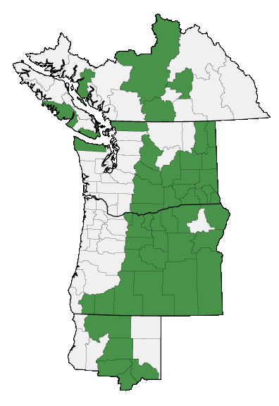 Map of where plant is found