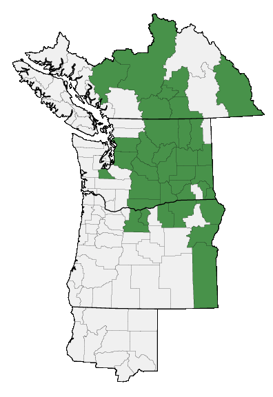 Map of where plant is found