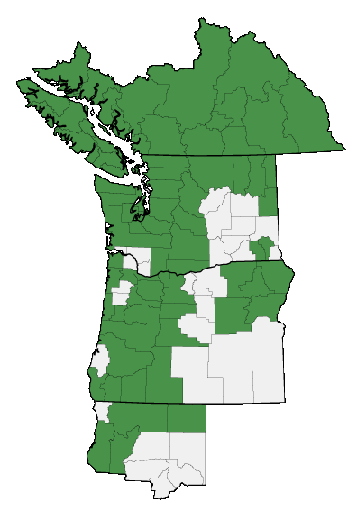 Map of where plant is found