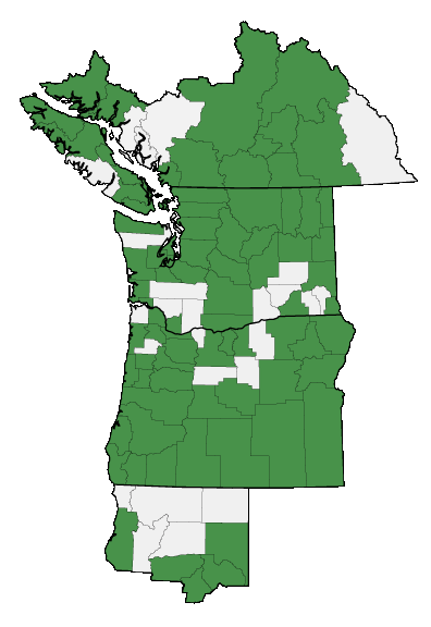 Map of where plant is found