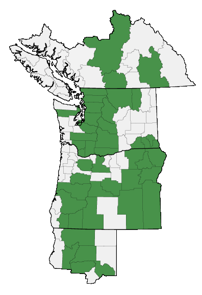 Map of where plant is found