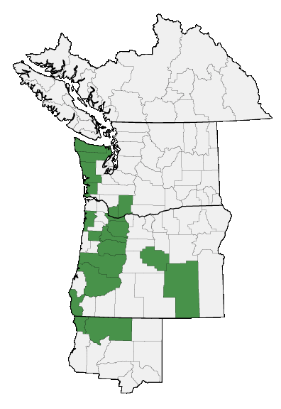 Map of where plant is found