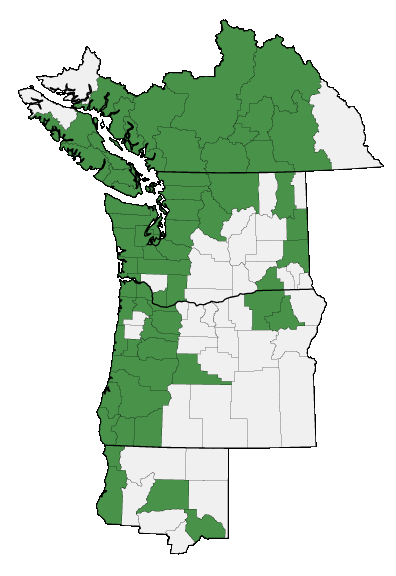 Map of where plant is found