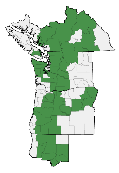 Map of where plant is found