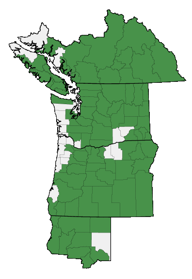 Map of where plant is found