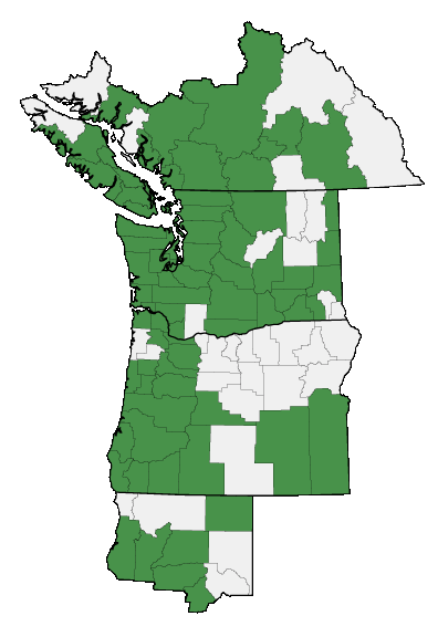 Map of where plant is found