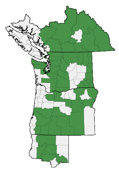 Map of where plant is found